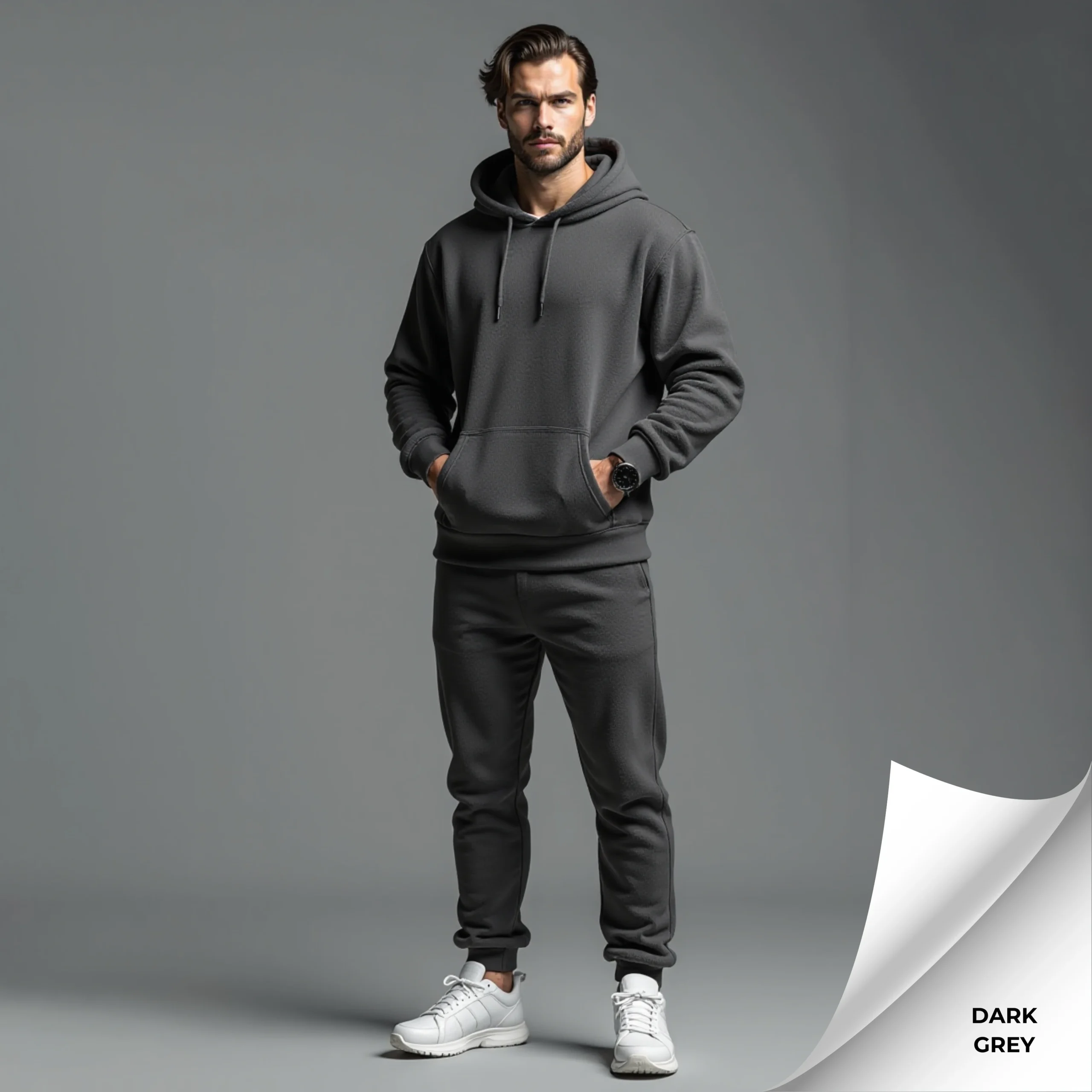 Fleece Men's Hooded Tracksuit - Image 2