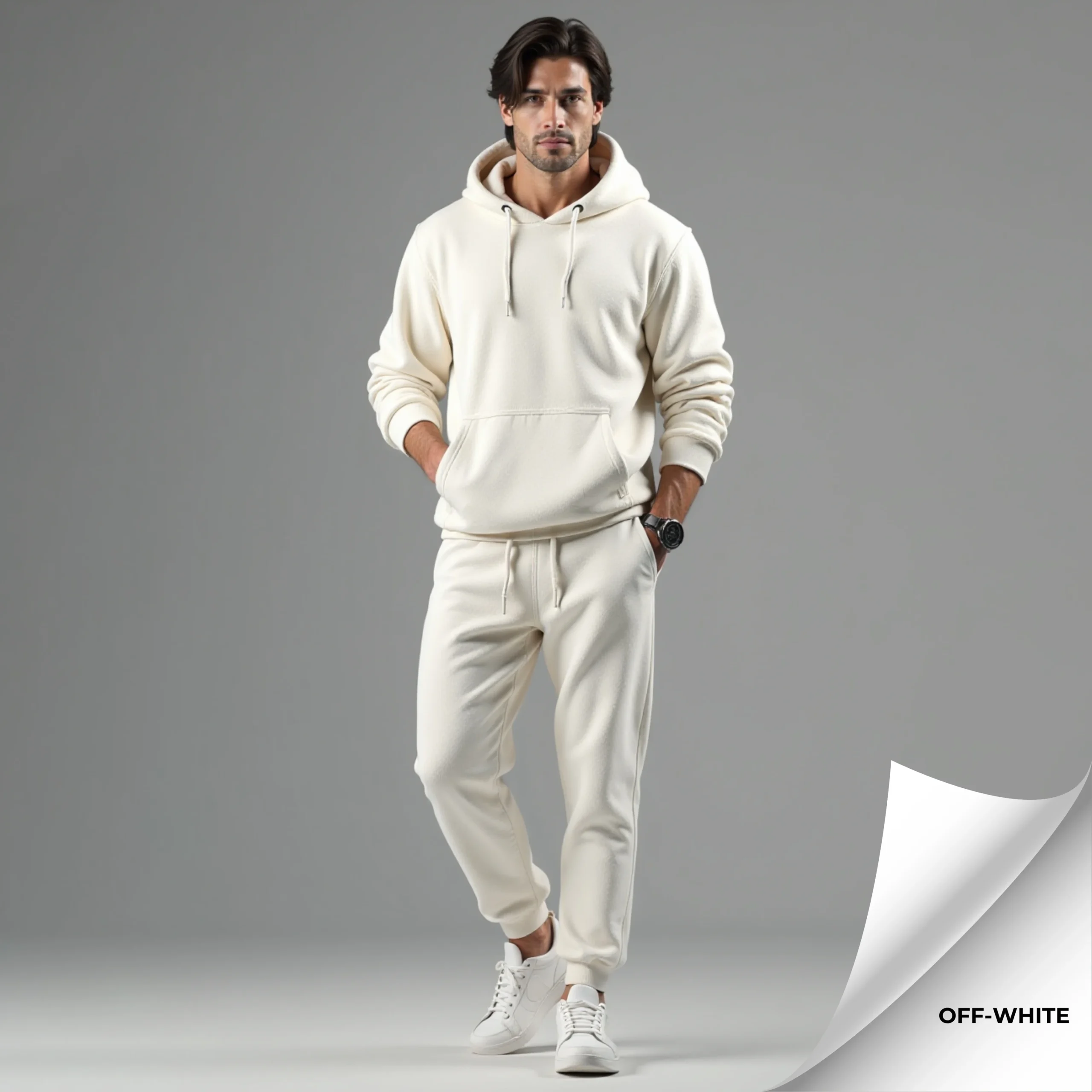 Fleece Men's Hooded Tracksuit - Image 12