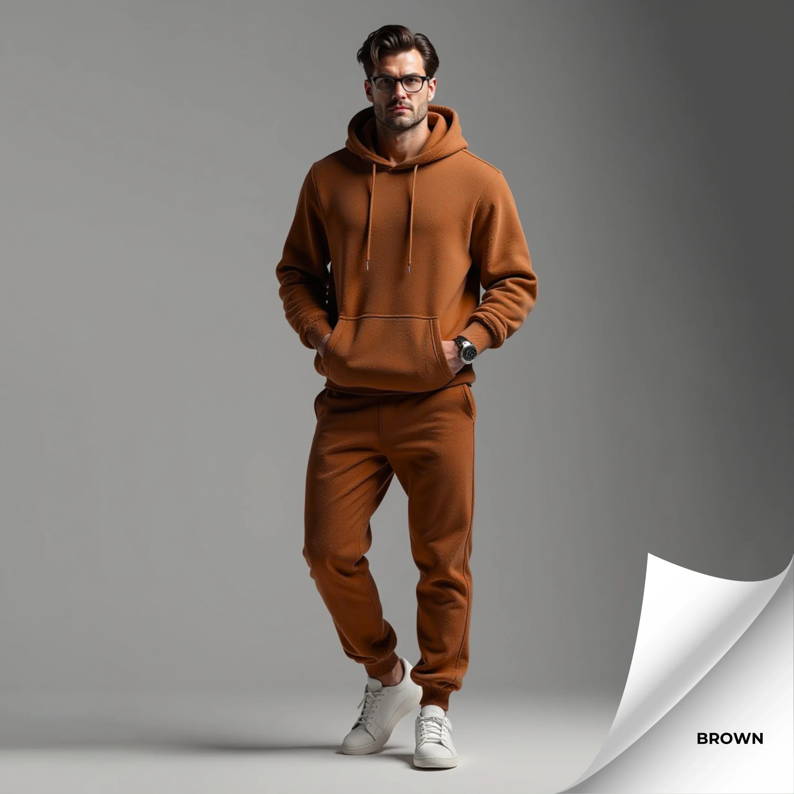 Fleece Men's Hooded Tracksuit - Image 13