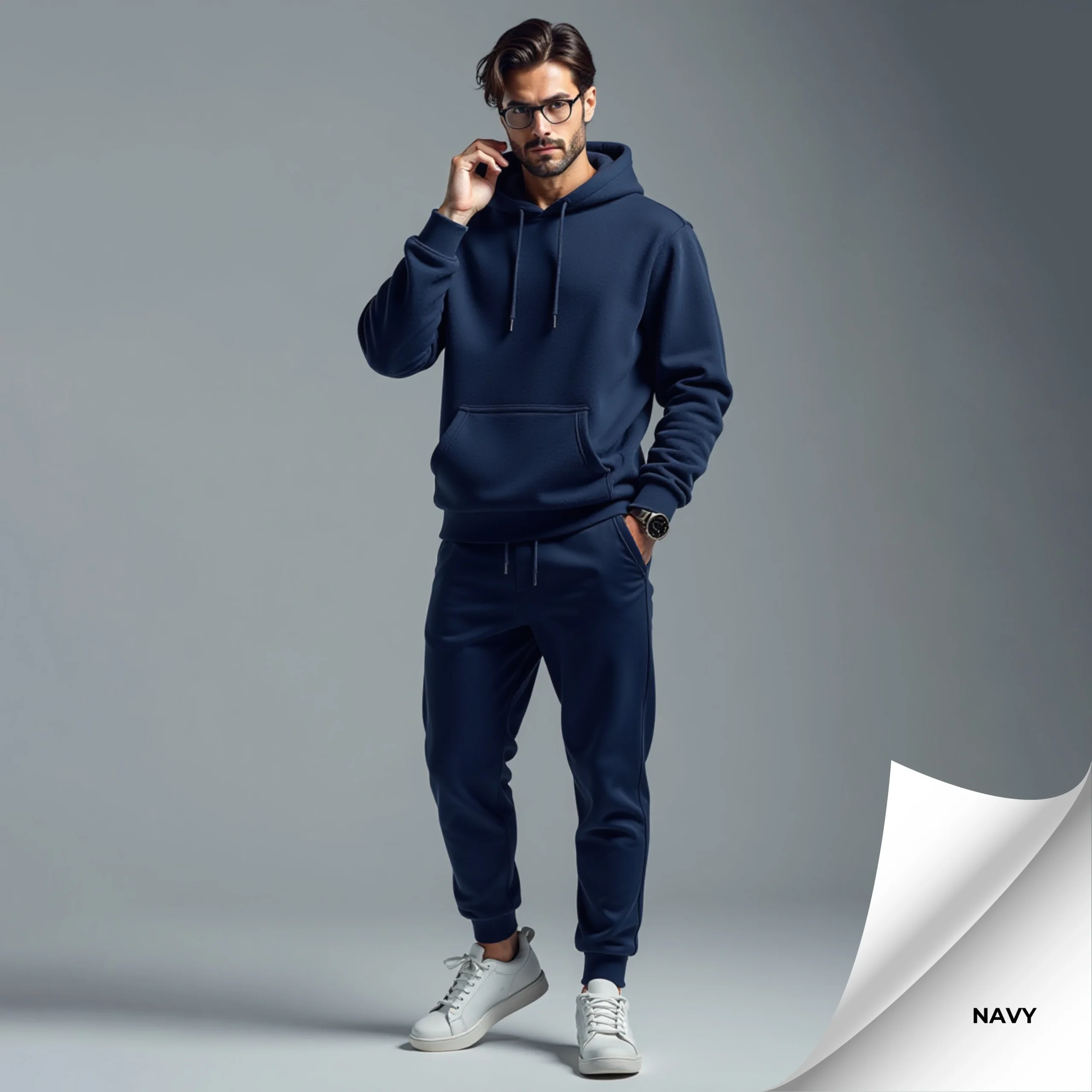 Fleece Men's Hooded Tracksuit - Image 16