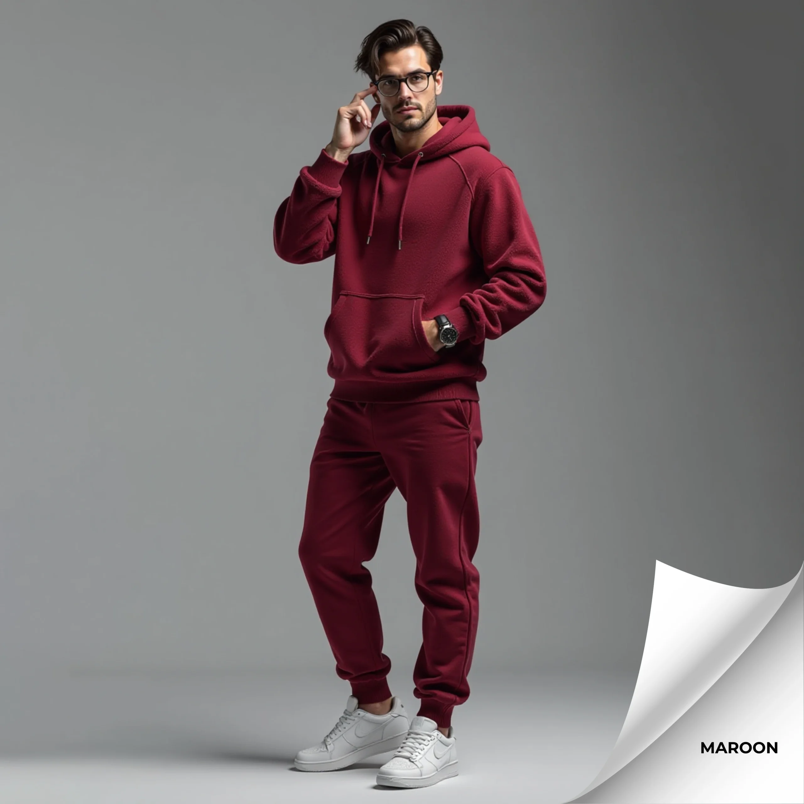 Fleece Men's Hooded Tracksuit - Image 18