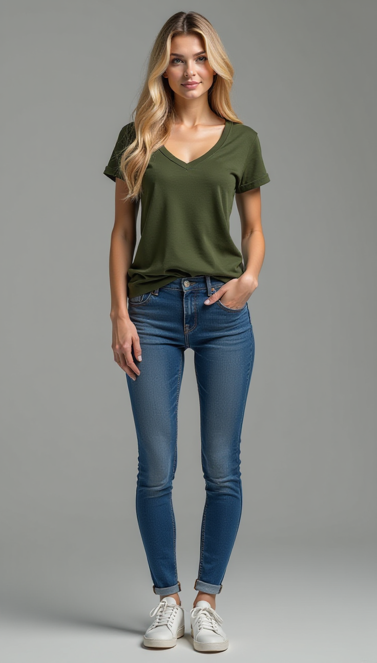 Tri Blend Vneck Female T-shirt (Wrong) - Image 5
