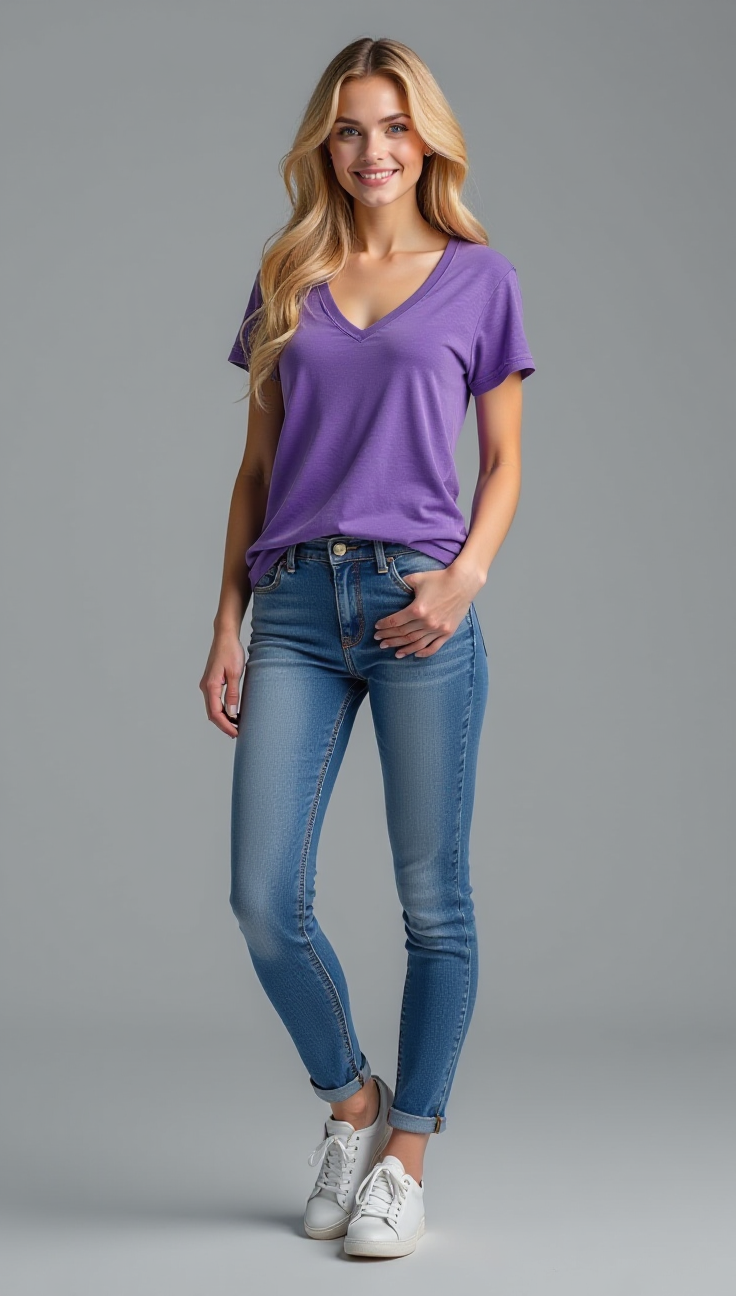 Tri Blend Vneck Female T-shirt (Wrong) - Image 17