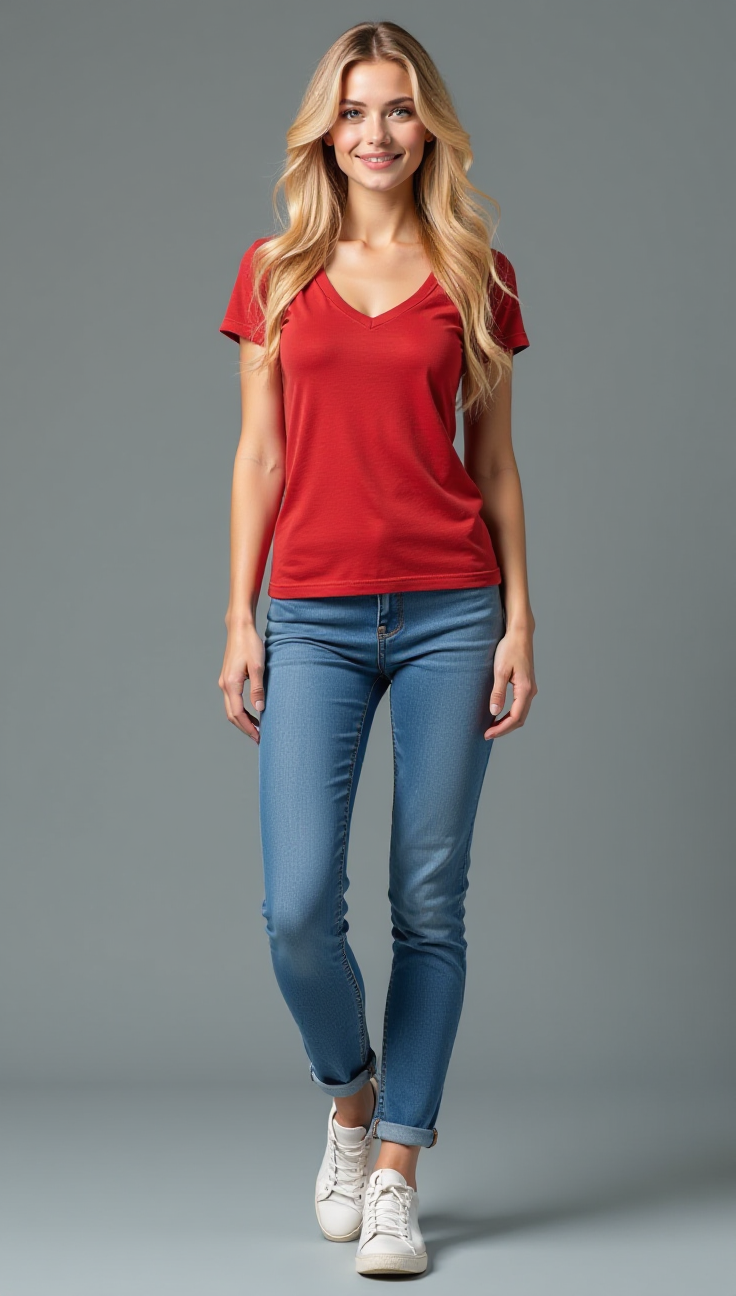 Tri Blend Vneck Female T-shirt (Wrong) - Image 21