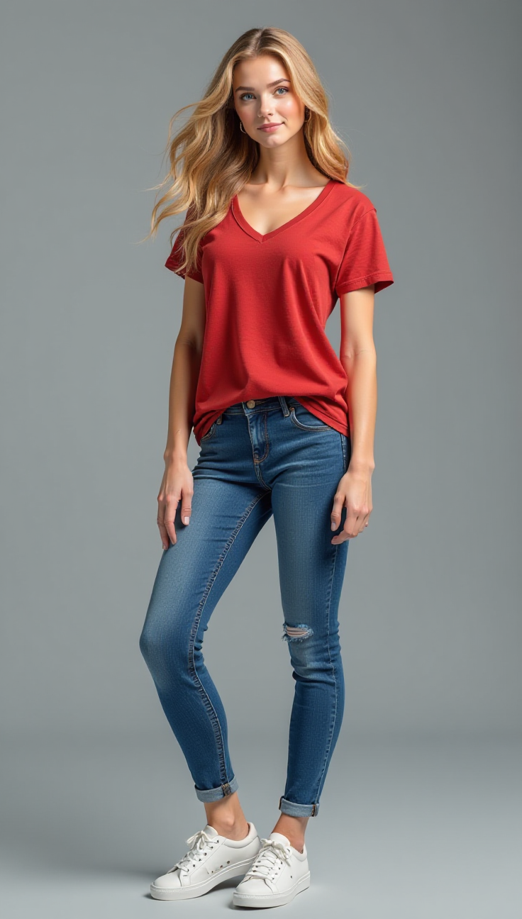 Tri Blend Vneck Female T-shirt (Wrong) - Image 22