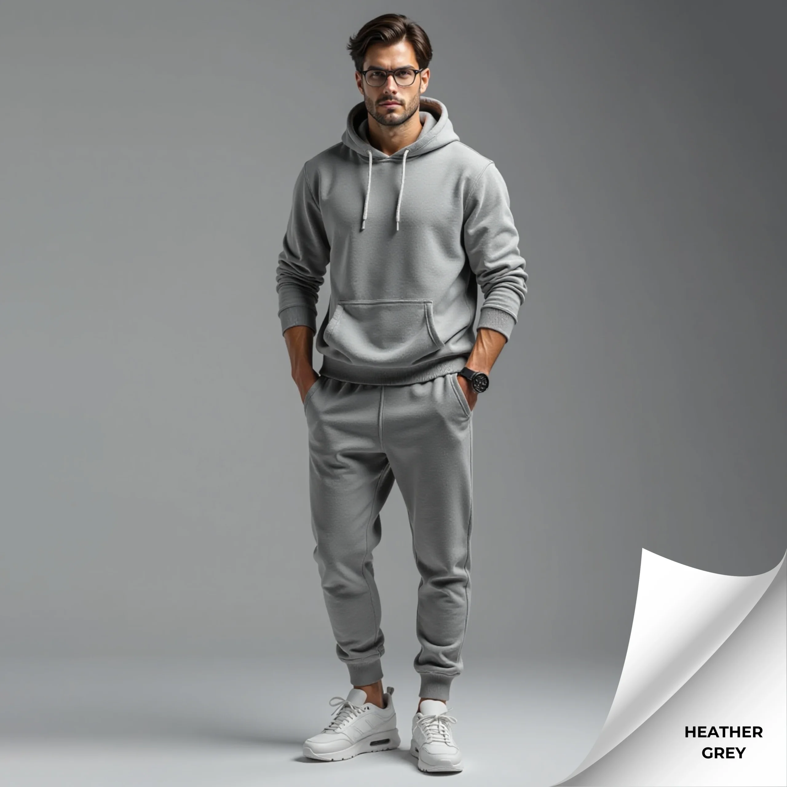 Fleece Men's Hooded Tracksuit - Image 20