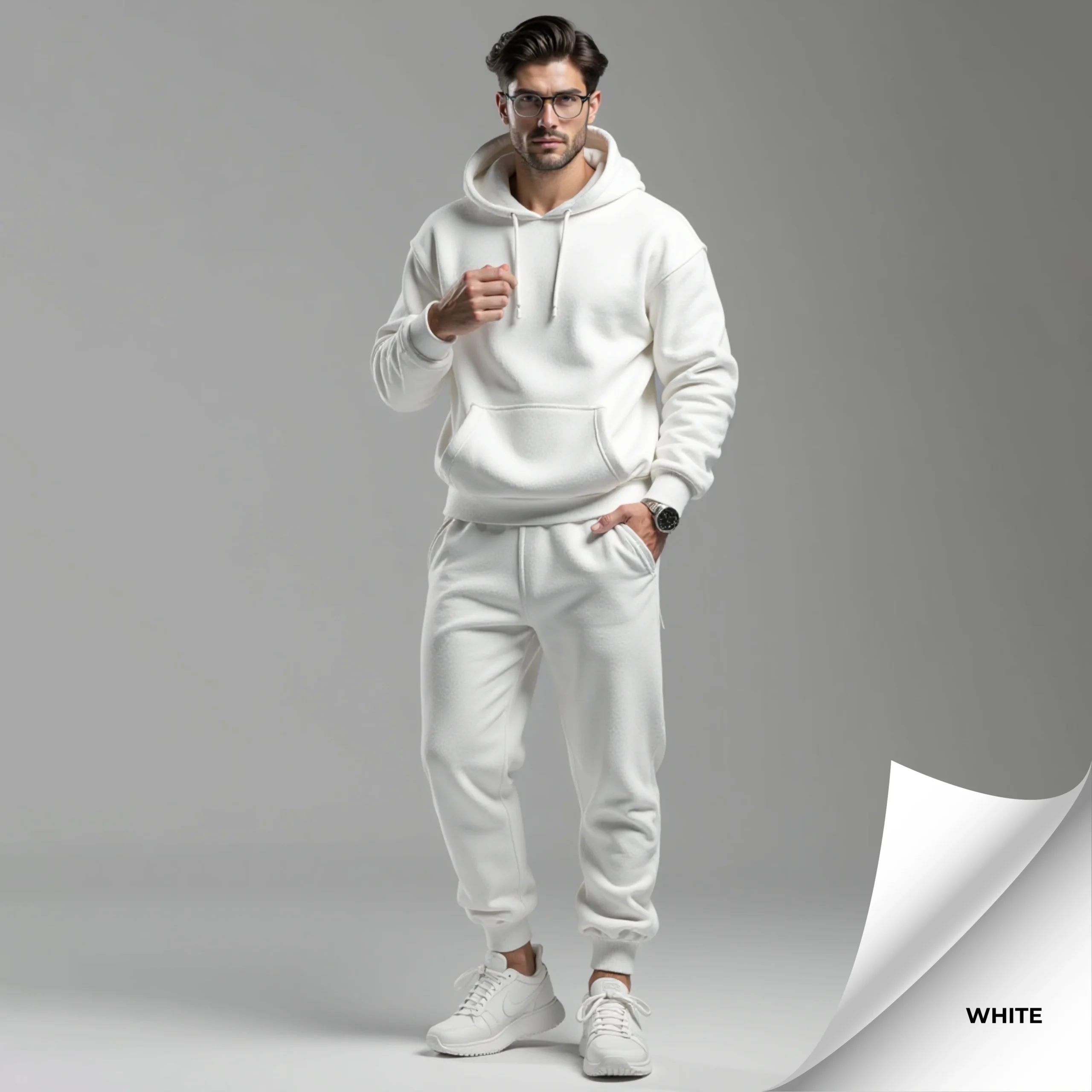 Fleece Men's Hooded Tracksuit - Image 3