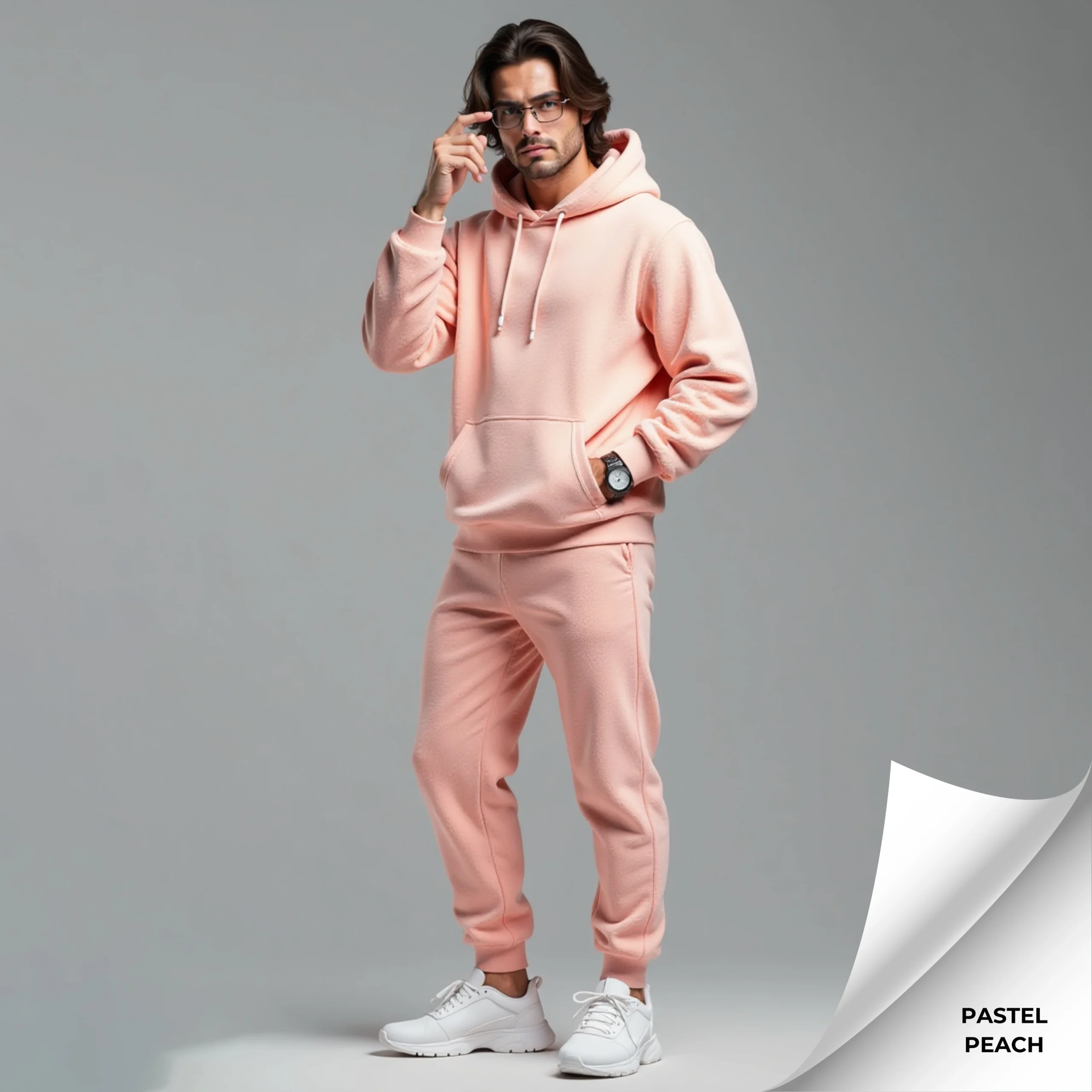 Fleece Men's Hooded Tracksuit - Image 4