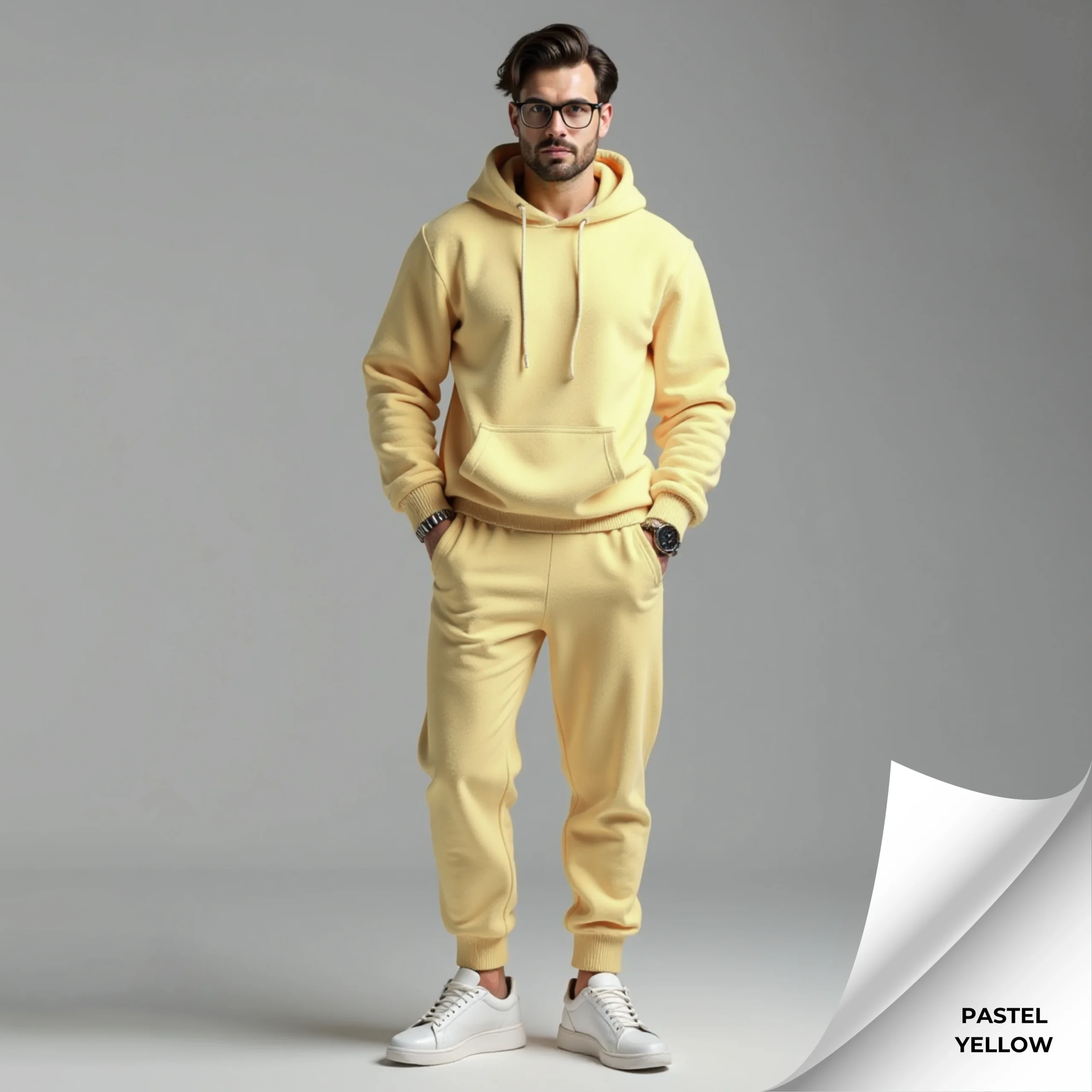 Fleece Men's Hooded Tracksuit - Image 5