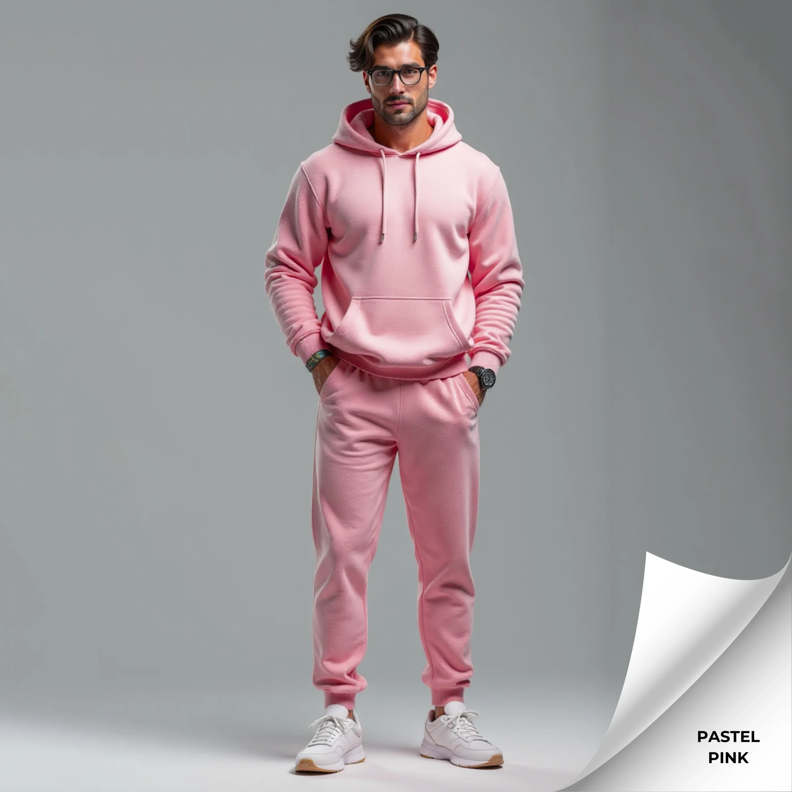 Fleece Men's Hooded Tracksuit - Image 6