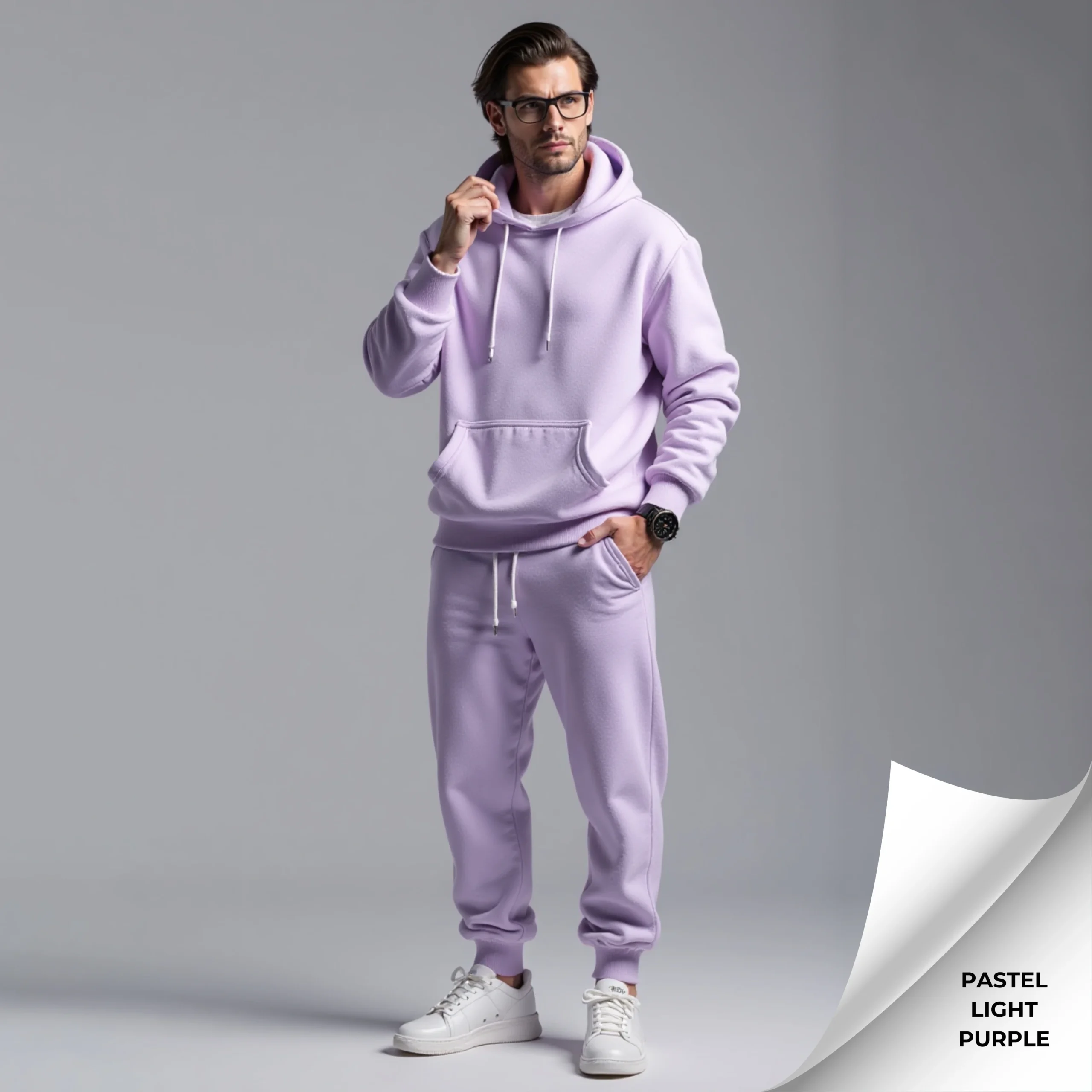 Fleece Men's Hooded Tracksuit - Image 7