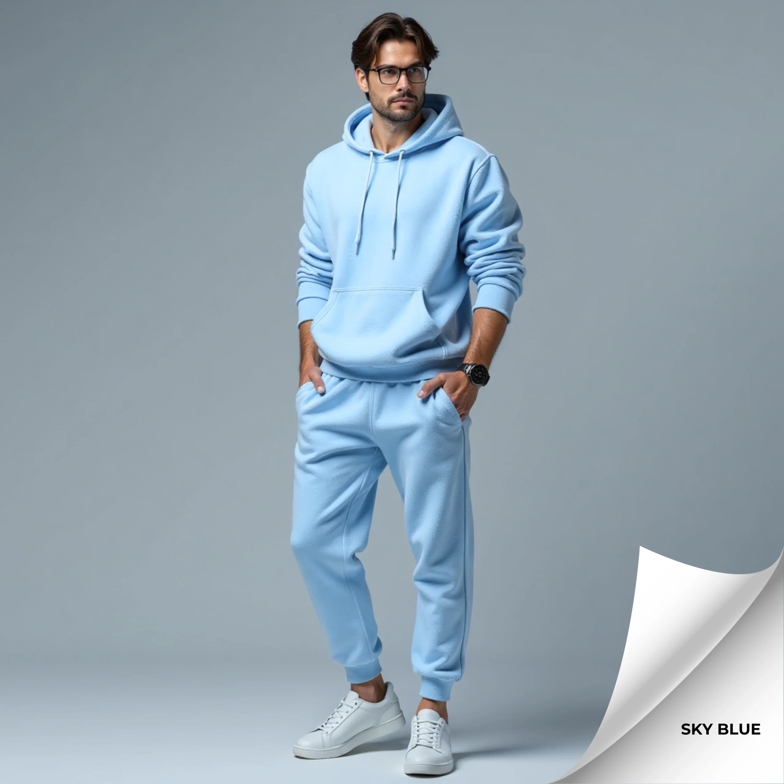 Fleece Men's Hooded Tracksuit - Image 9