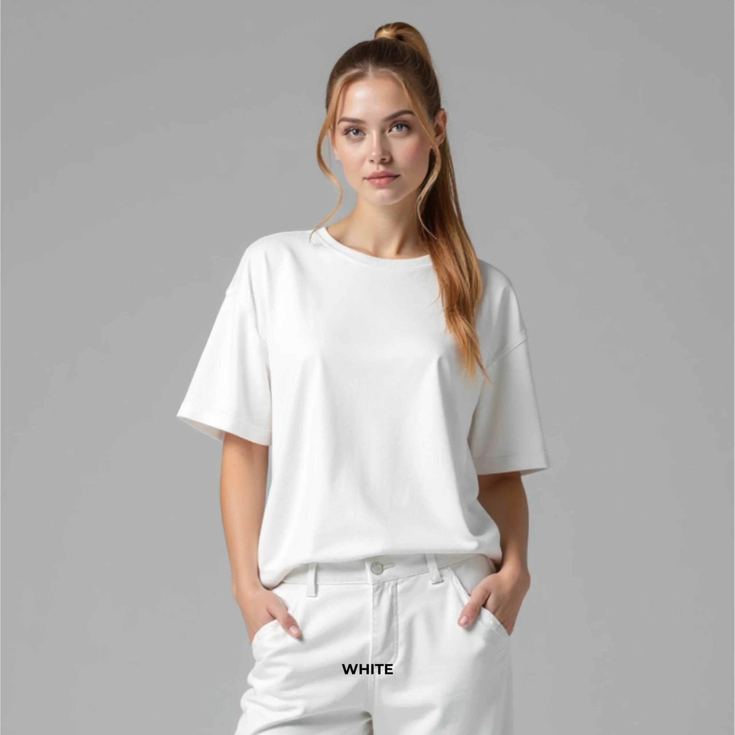 Oversized French Terry T-shirt Female - Image 8