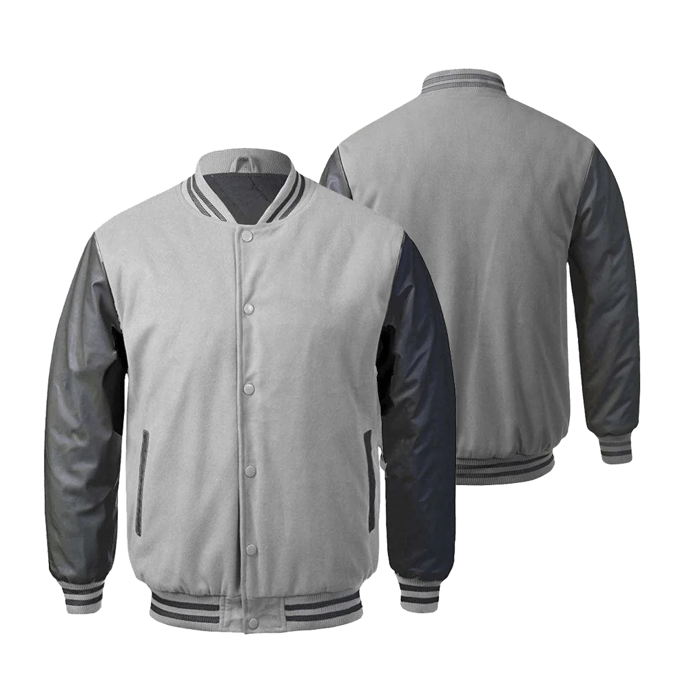 Leather Sleeve Varsity Jacket - Image 6